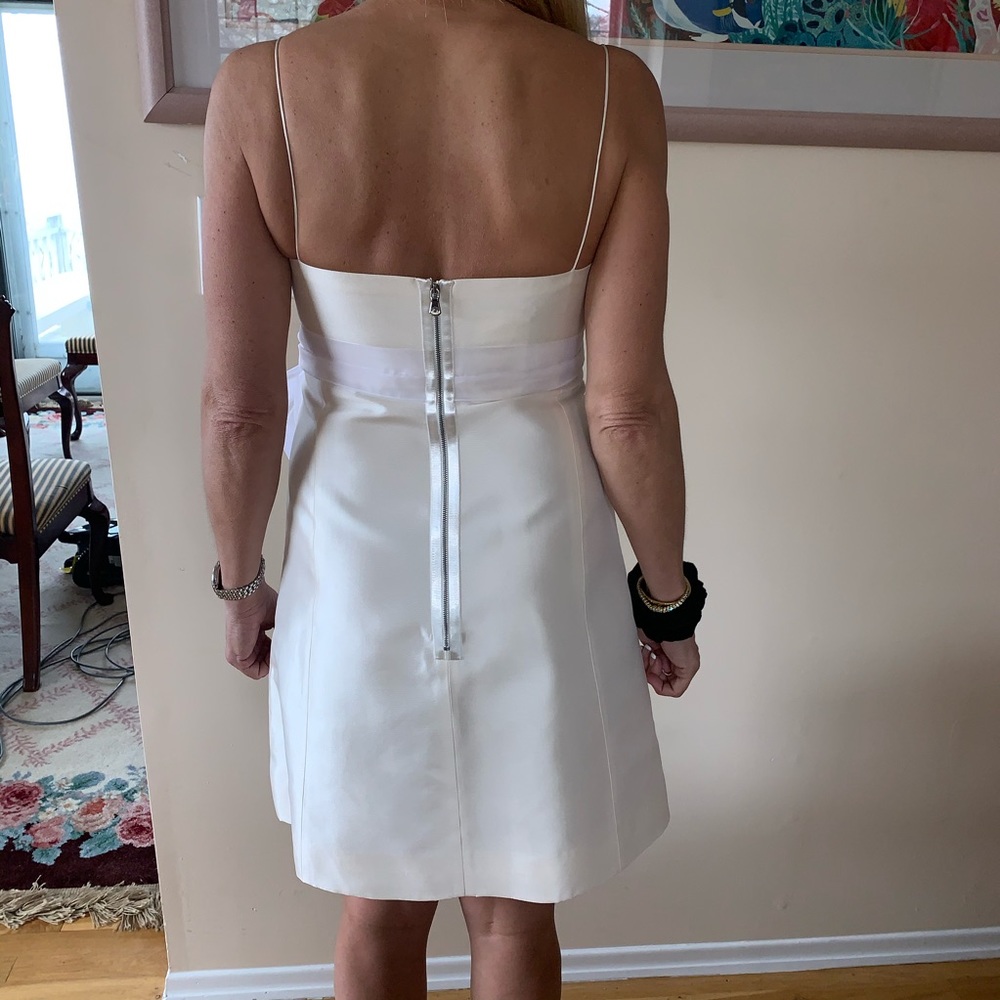 Dolce & Gabbana Ivory Silk Bow Tie Dress - Picture 3 of 5